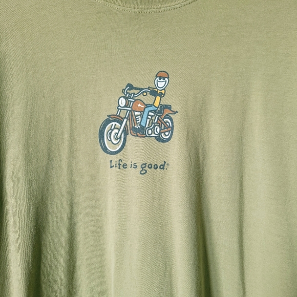 Life Is Good - Long Sleeved Motorcycle Shirt 100% Cotton - Mens/Unisex XXL - Picture 2 of 8